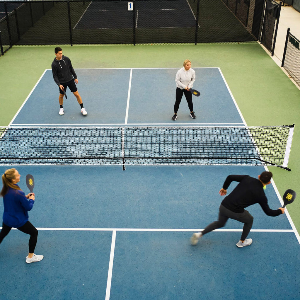 1Set Portable Pickleball Net Set 22ft Regulation Size Net Pickle Ball Net System With 4 Pickleballs 4 Paddles Carrying Bag For Driveway Yard