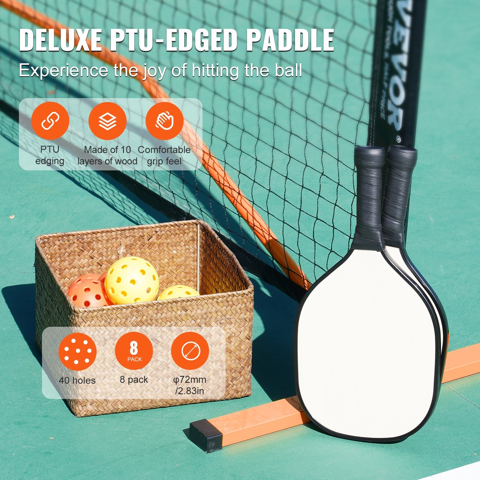 Pickleball-Netz-Set Tragbares Pickleball-System In Regulärer Größe Mit Taschen Bällen Paddeln Rädern Und Spielfeldlinien